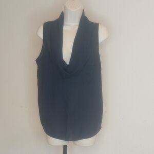 Double Zero Blue Draped Tank Top Sz L